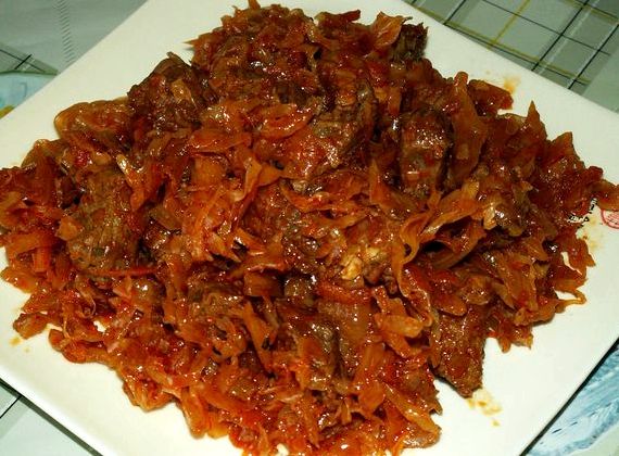 Капуста тушеная с мясом рецепт с фото с картошкой Капуста тушеная с мясом рецепт с фото с картошкой